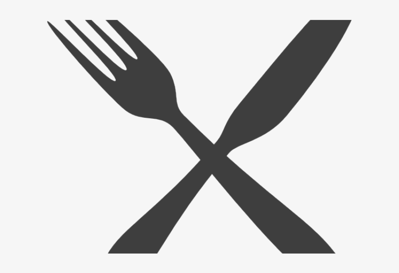 Fork Clipart Black And White - Knife And Fork Clip Art, transparent png #3253346