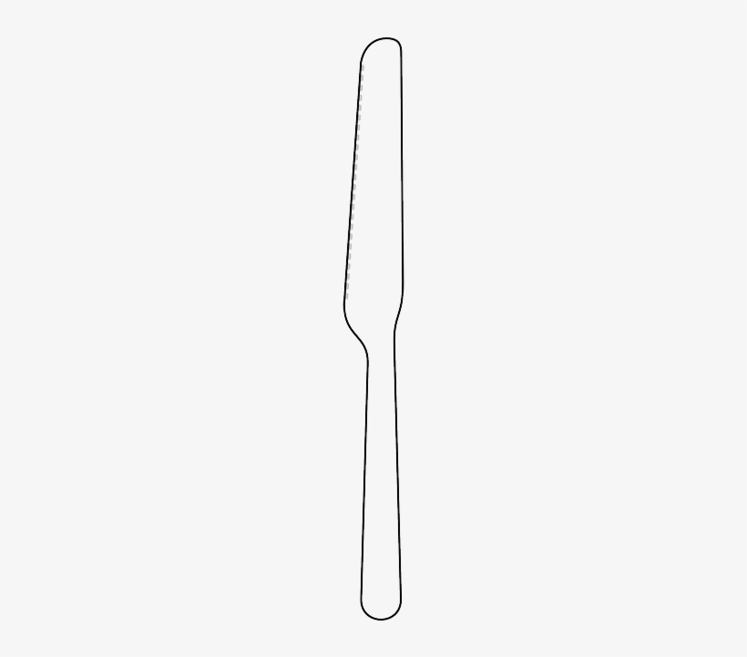 Fork Clipart Butter Knife - Butter Knife Clipart Black And White, transparent png #3253459