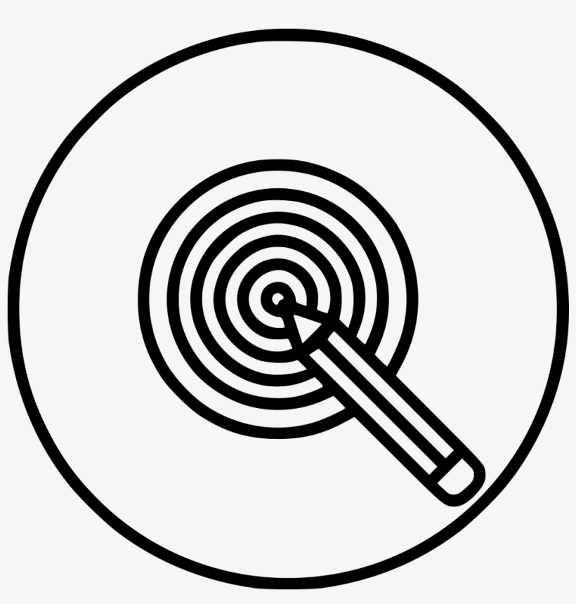 Pencil Dart Board Idea Goal Target Bullseye Comments - Clip Art, transparent png #3253890