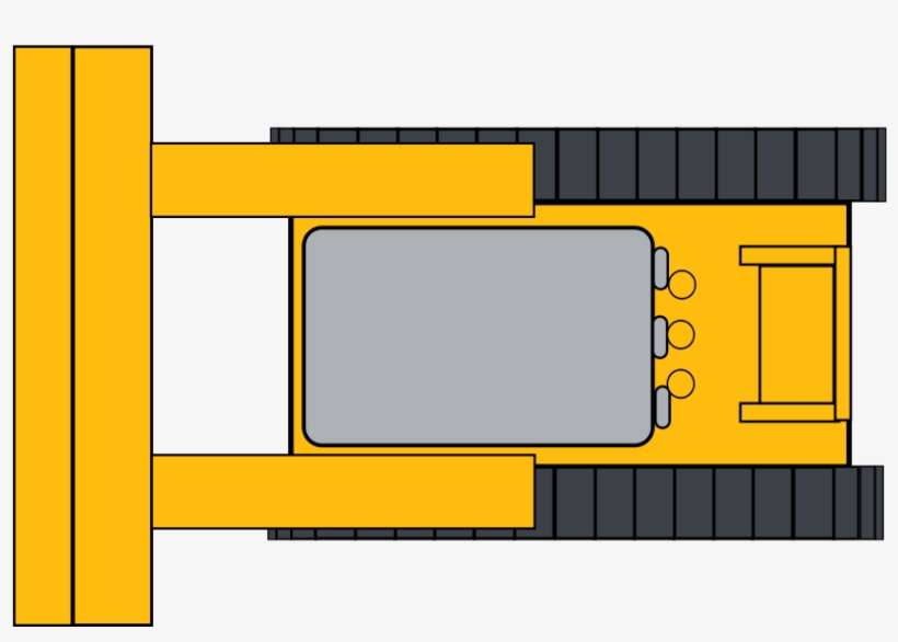 How To Set Use Simple Yellow Bulldozer Clipart - Top View Of A Bulldozer, transparent png #3254063