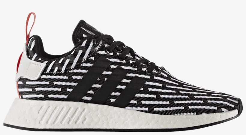 Nmd R2 Pk 'core Black Stripe' - Nmd R2 Black White, transparent png #3254892