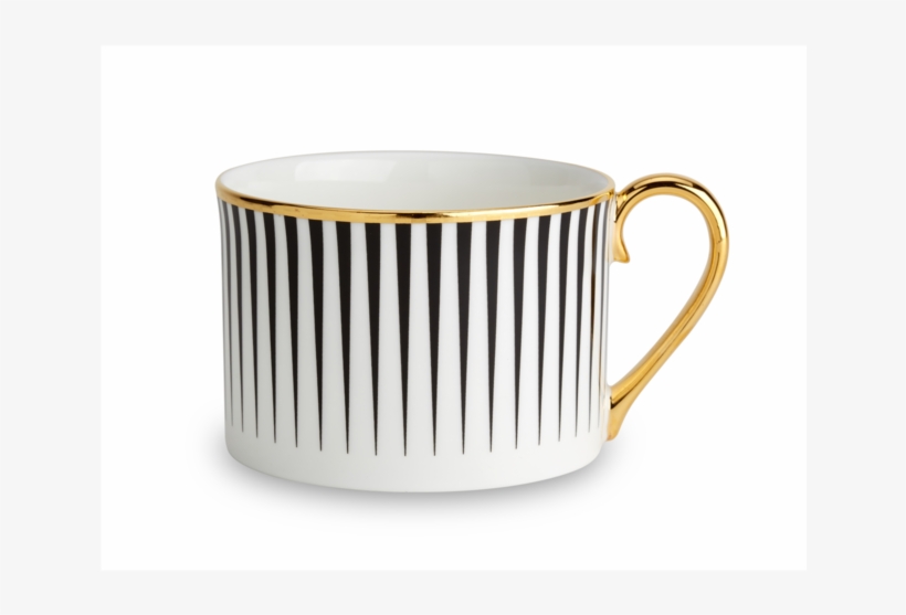 Coffee Cup Black Stripe - Coffee Cup, transparent png #3255269