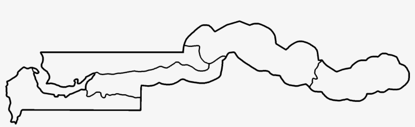 Gambia Divisions Blank - Blank Map Of Gambia, transparent png #3255729