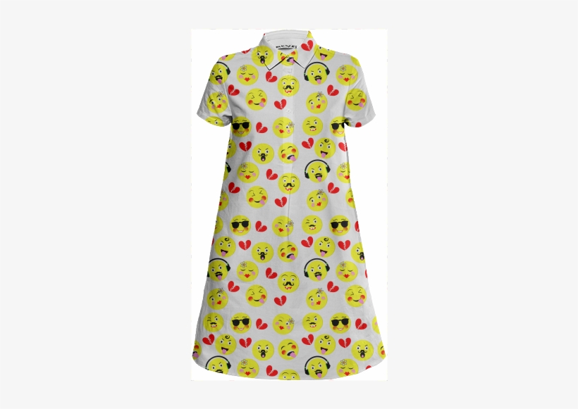 Funky Emoji Shirt Dress $98 - Day Dress, transparent png #3256006