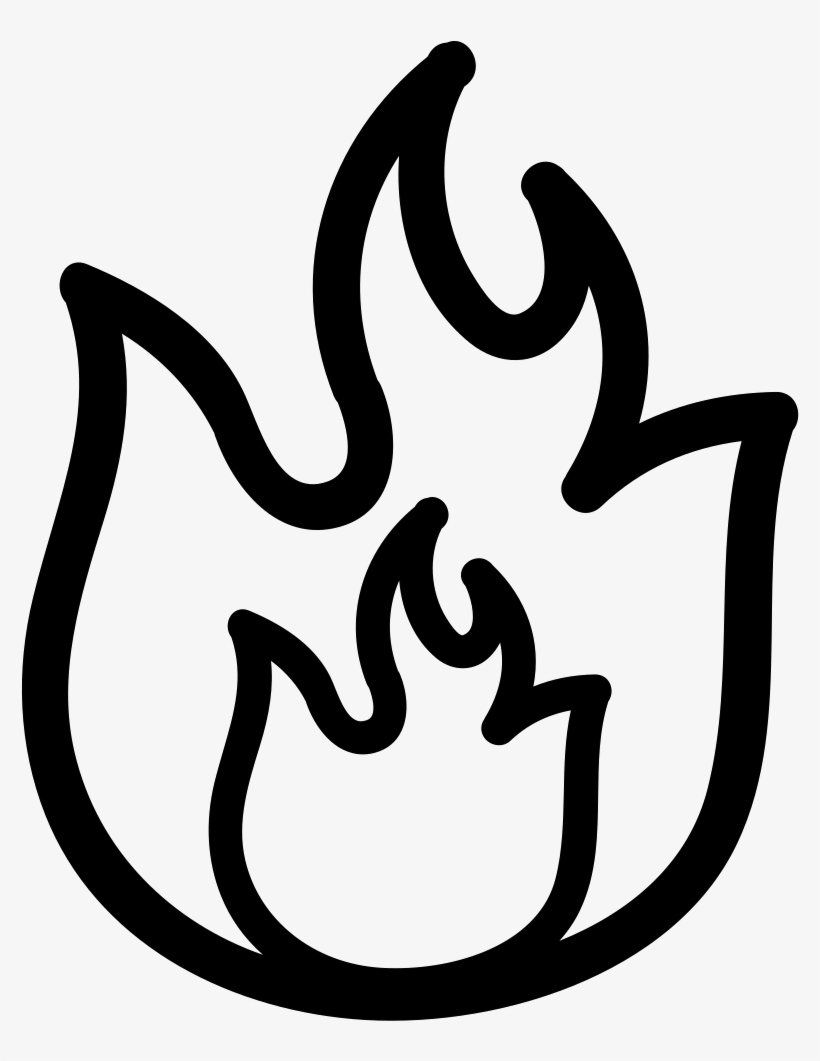 Drawn Flame Flam - Dibujo Llama De Fuego, transparent png #3256933
