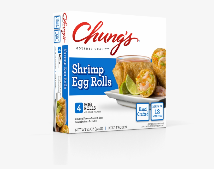 Chung's 4ct Shrimp Egg Rolls - Chungs Egg Rolls, Shrimp - 4 Egg Rolls, 12 Oz, transparent png #3257597