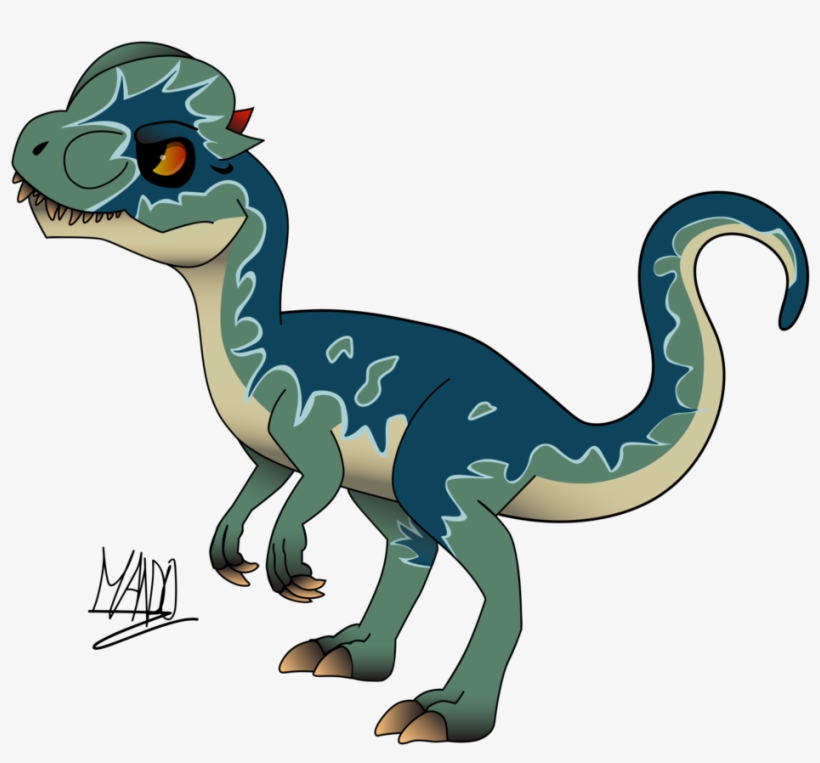 Dilophosaurus By Rainbowarmas On Deviantart - Cartoon Dilophosaurus, transparent png #3257852