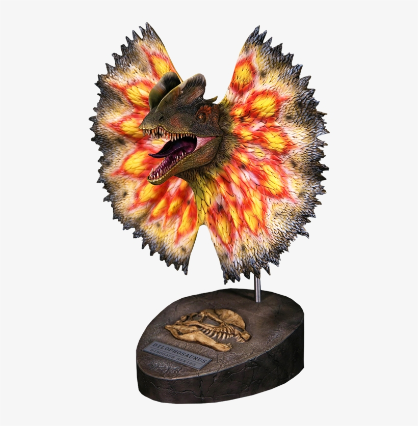 22" Bust Dilophosaurus - Dilophosaurus From Jurassic Park Transparent, transparent png #3257878