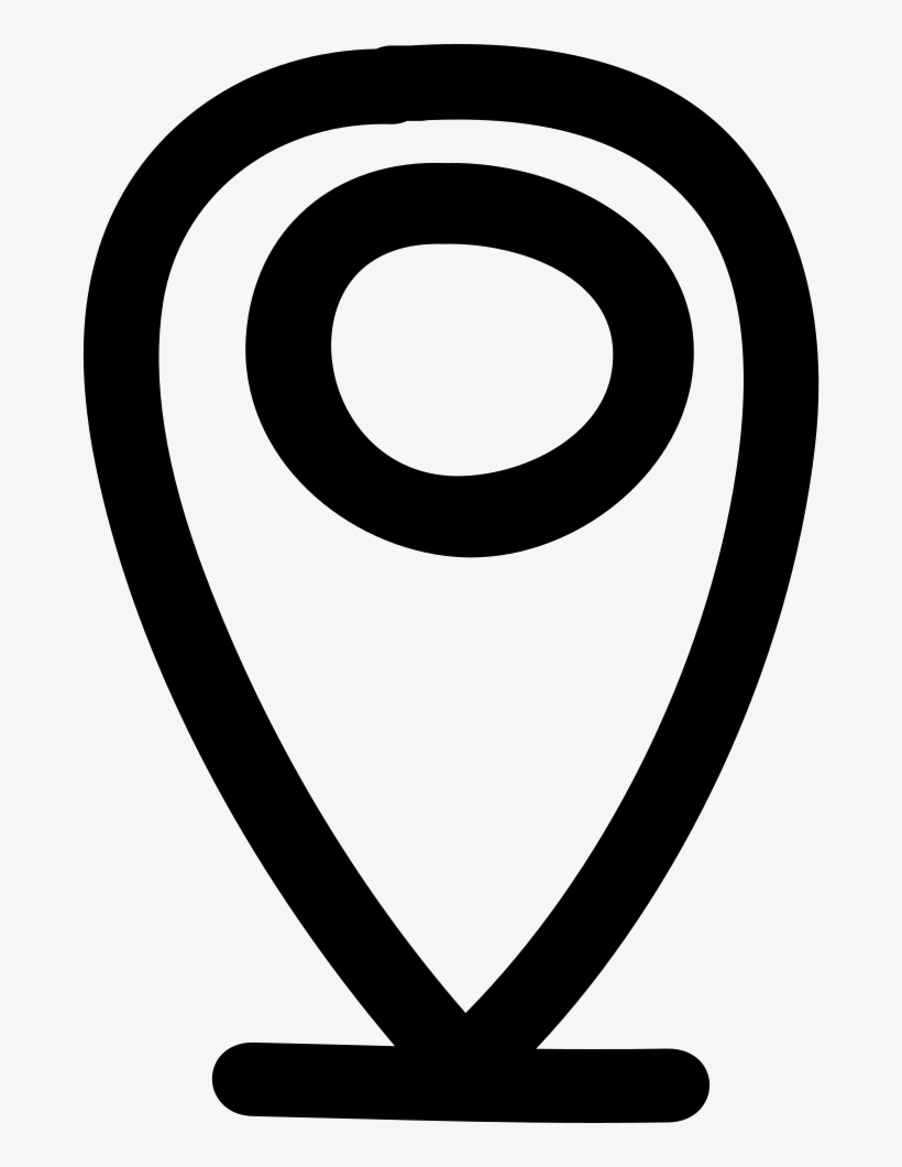 Location Pin Hand Drawn Sign Comments - Emblem, transparent png #3257879