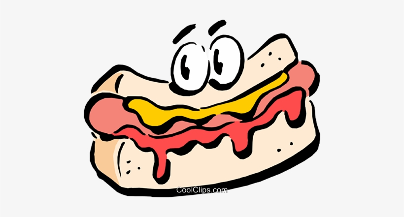 Cartoon Hotdog Royalty Free Vector Clip Art Illustration - Cartoon Hot Dog Moving, transparent png #3257960