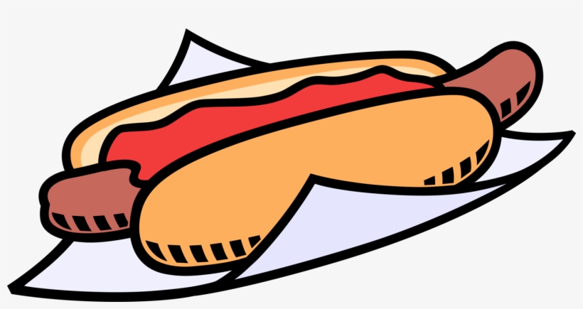 Vector Illustration Of Cooked Hot Dog Or Hotdog Frankfurter - Free Clipart Sausage Sizzle, transparent png #3258013