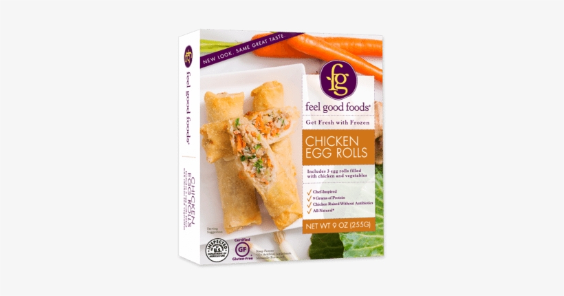 Chicken Egg Rolls - Feel Good Foods Chicken & Vegetable Egg Rolls -, transparent png #3258072