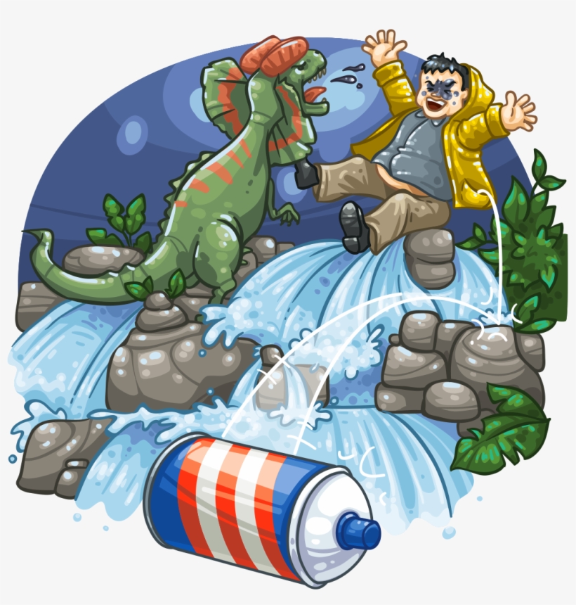 dilophosaurus attack