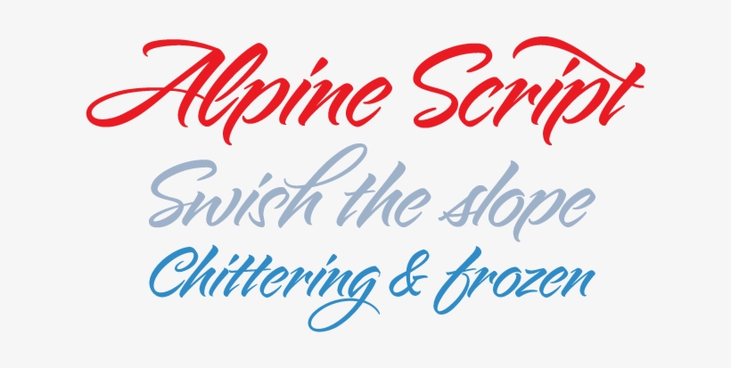 Alpine Script Font Sample - Free Font Similar To Alpine Script, transparent png #3258231