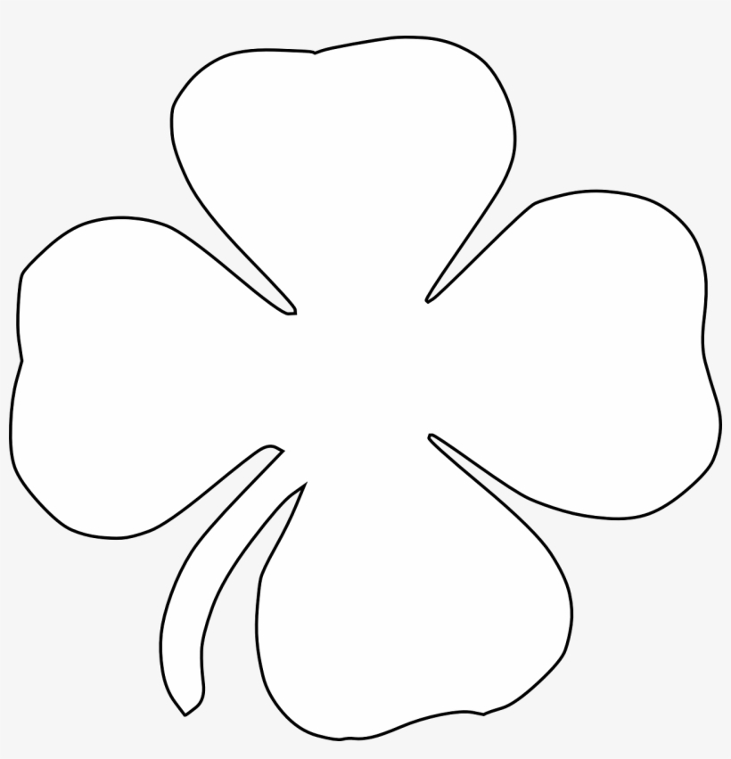Jetel, Čtyřlístek, Štěstí, Shamrock, Trefoil, Rostlin - Clover Outline Clip Art, transparent png #3258587