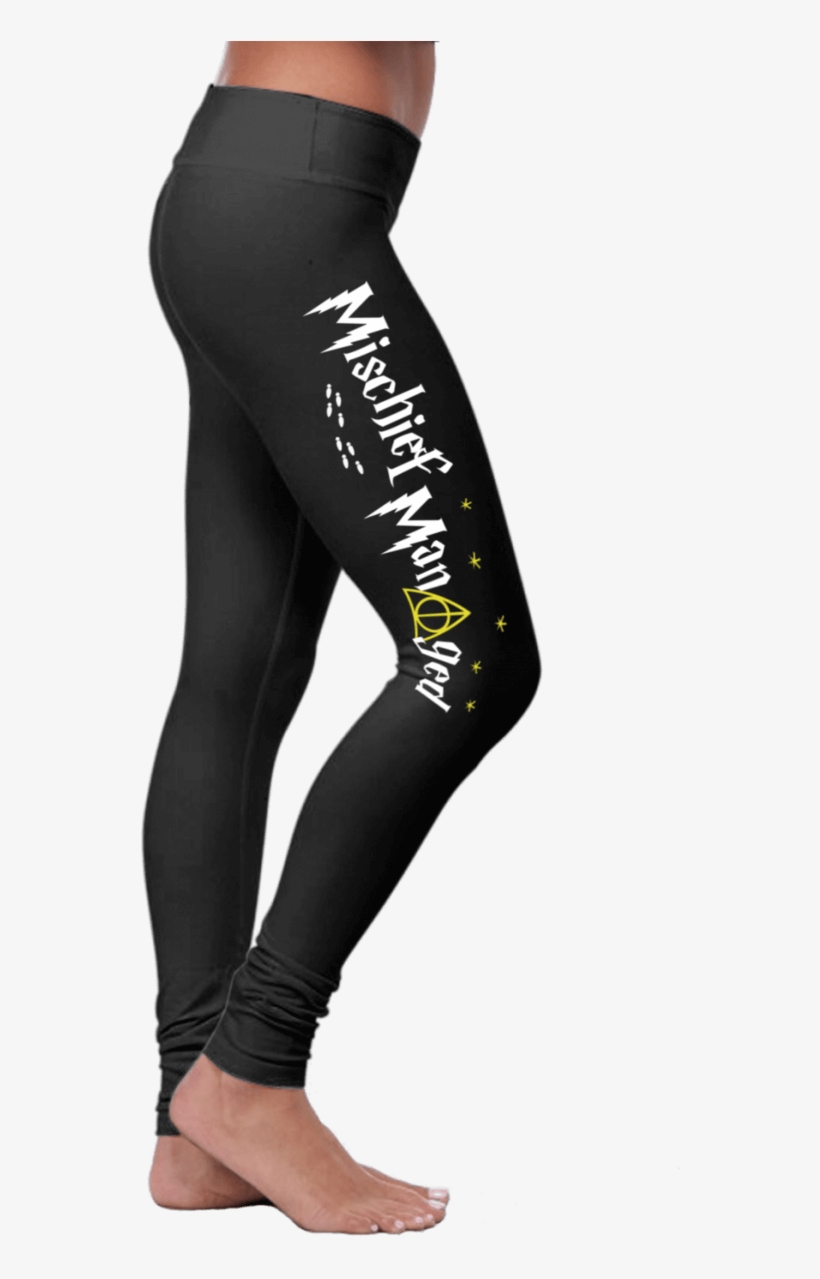 Mischief Managed Harry Potter Inspired Leggings - Harry Potter Leggings, transparent png #3259558