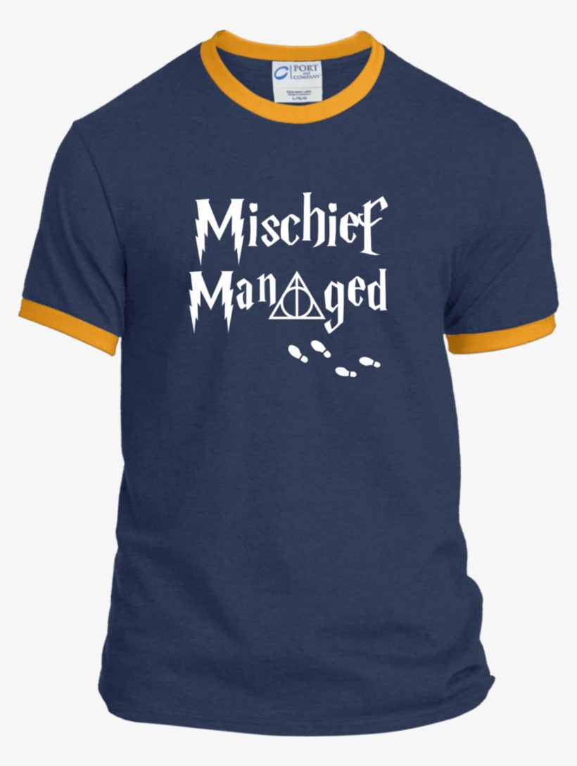 Mischief Managed Ver2 Ringer Tee - Mischief Managed - Maurader's Map Harry Potter Parody, transparent png #3259601