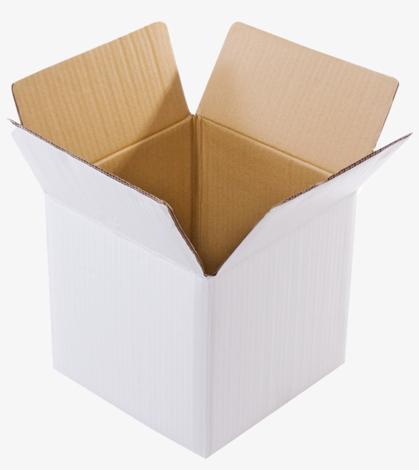 White Cube Box, 5ply - White Corrugated Box, transparent png #3259993