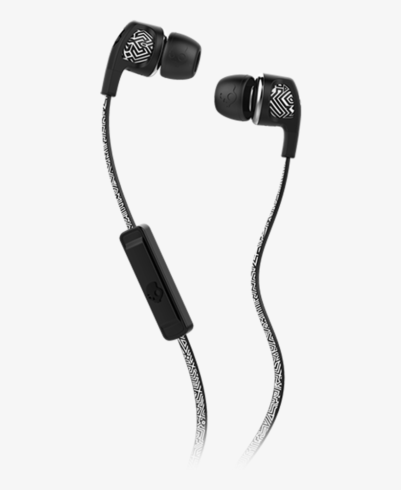 Dime Headphones, White Geo Black - Skull Candy Smokin Buds 2, transparent png #3260522