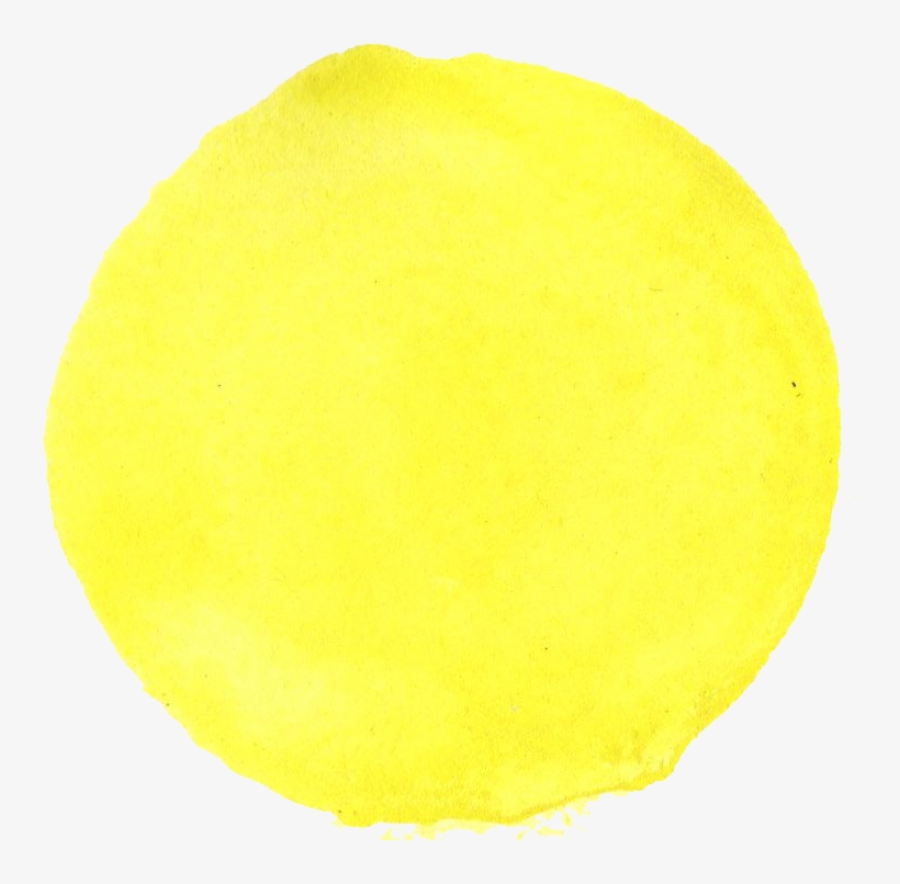 4 Yellow Watercolor Circle - Yellow, transparent png #3261156