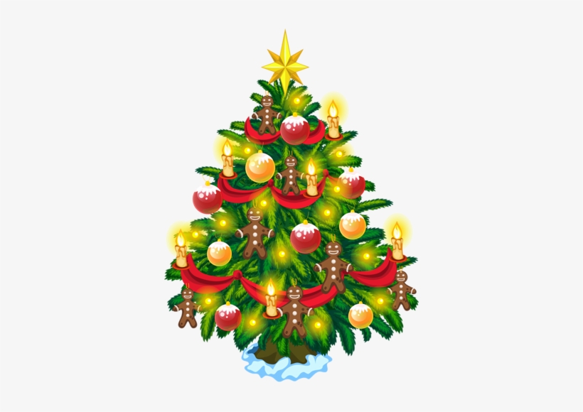 Christmas Tree Clipart, Christmas Tree Wreath, Christmas - Christmas Tree, transparent png #3261180