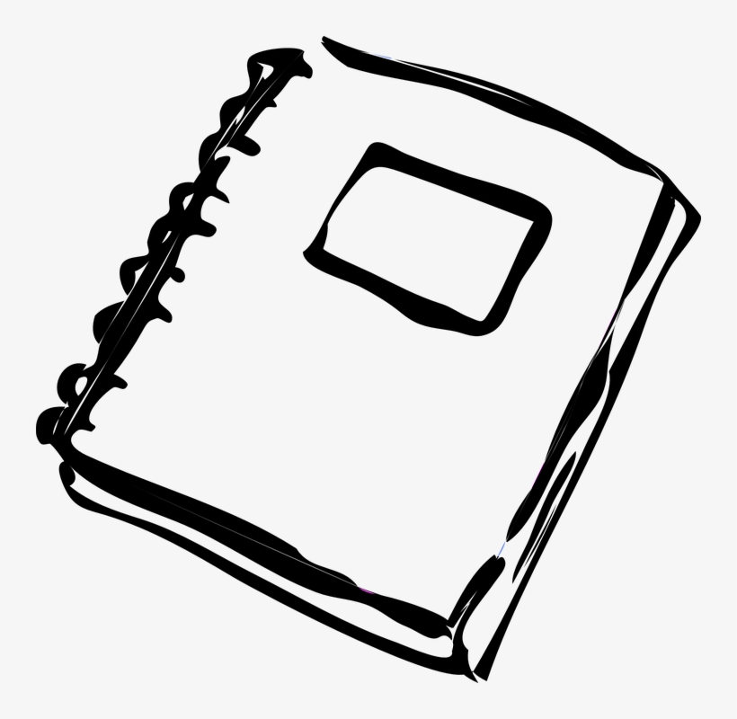 Spiral Notebook - Homework Clip Art Black And White, transparent png #3261783