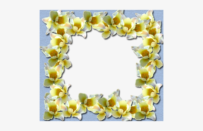 Yellow Border Frame Png File - Yellow Flowers Border Only, transparent png #3262172