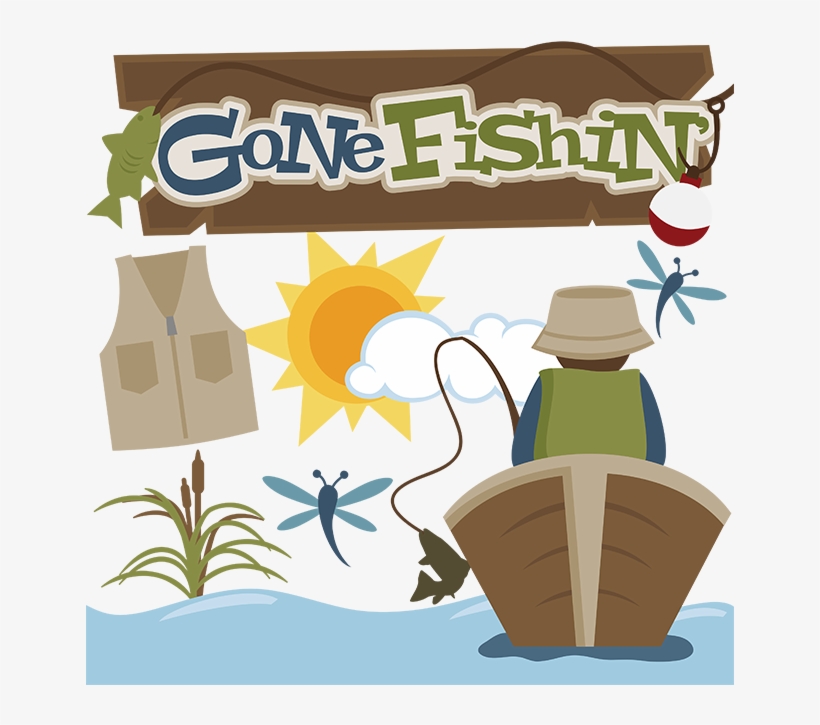 1000 Images About Gone Fishing On Pinterest - Miss Kate Cuttables Fishing, transparent png #3262273