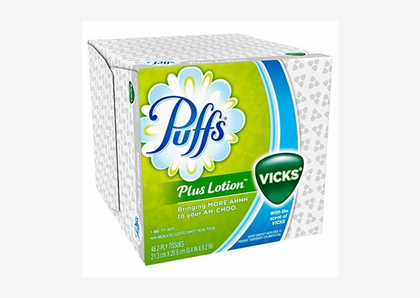 Ended - Puffs Plus Lotion With Vicks Facial Tissues 1 Cube, transparent png #3262371