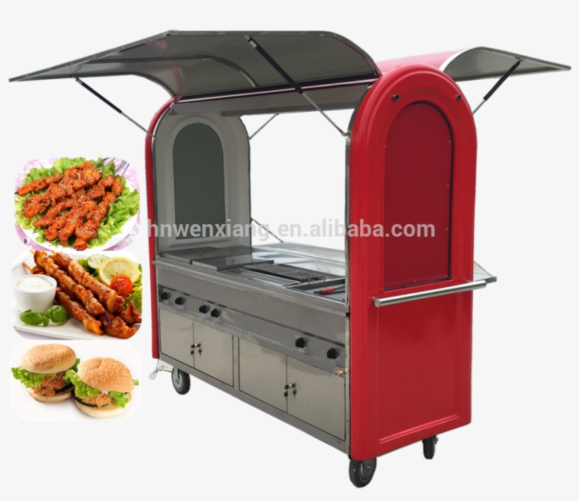 Ice Cream Push Cart/food Cart Mobile - Hillpow Spice Jars Storage Rack Seasonings Set 6 Glass, transparent png #3263137