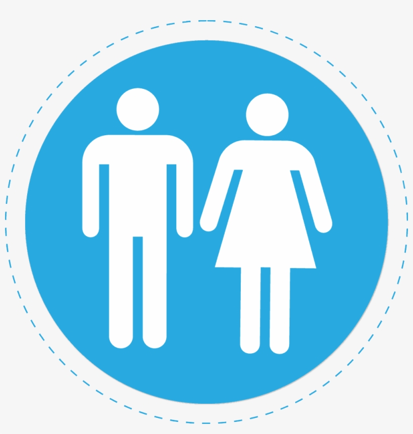 Adult Swimming Lessons - Woman And Man Bathroom Sign, transparent png #3263744
