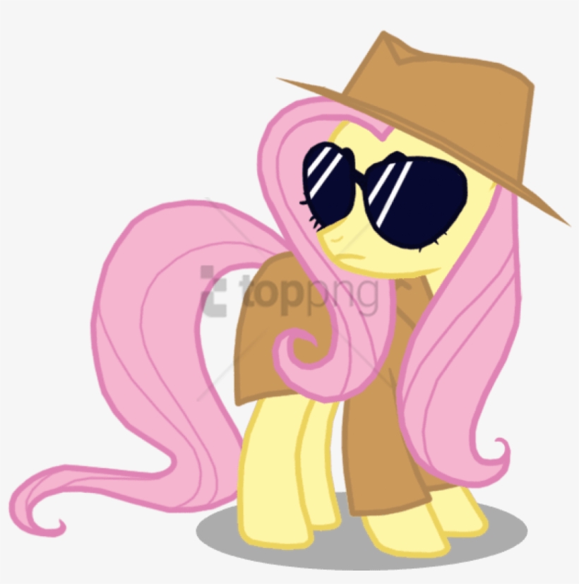 Thelastgherkin, Disguise, Fluttershy, Safe, Simple - Secret Agent Fluttershy, transparent png #3263771