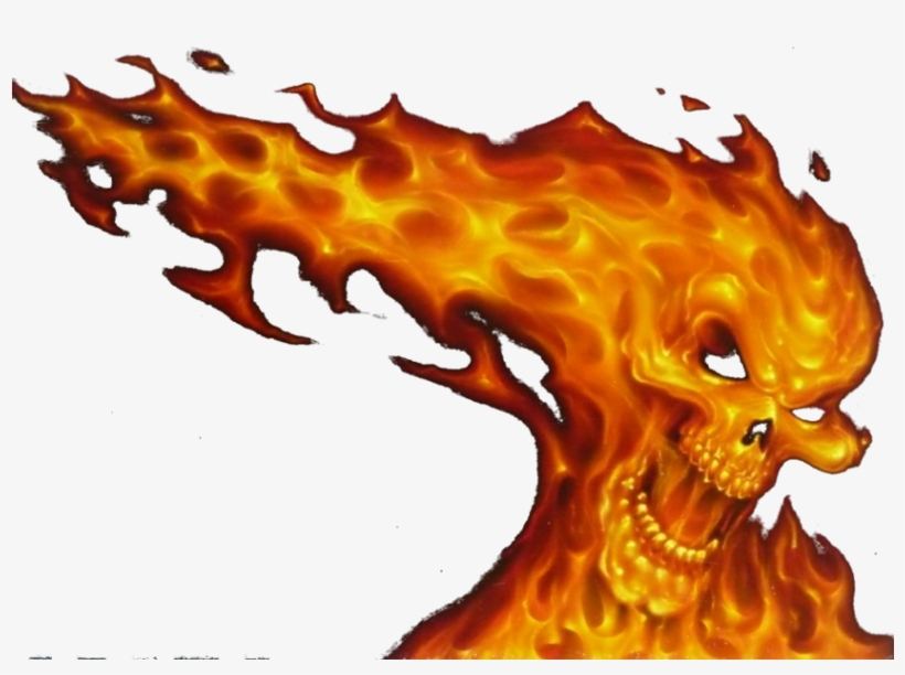 Fire Skull - Skull On Fire Transparent, transparent png #3263929