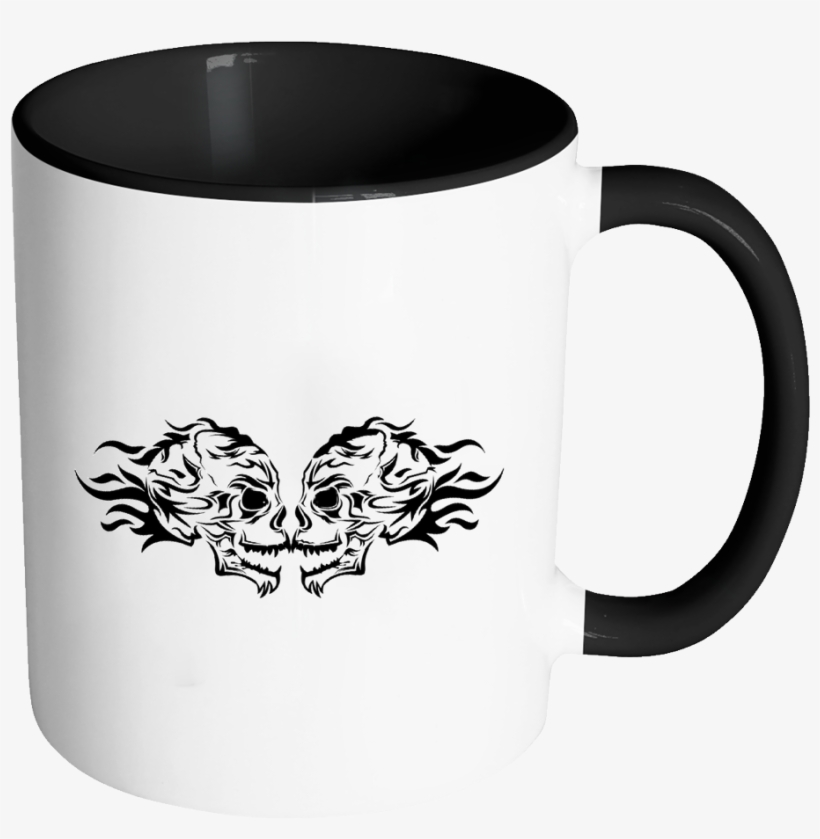 Fire Skull Accent Mug - Coffee Morning Motivational Quotes, transparent png #3264112