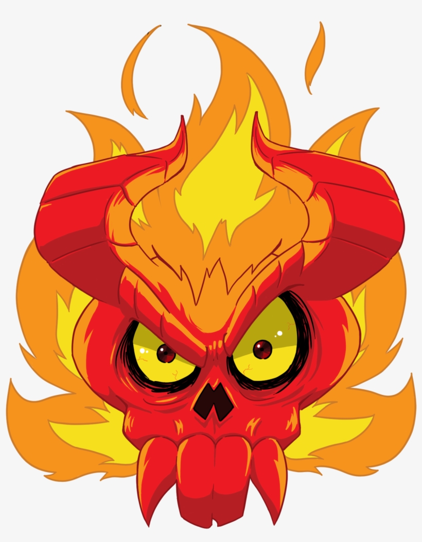 Flaming Skull T-shirt Design At The Customskulls Store - Flame, transparent png #3264158