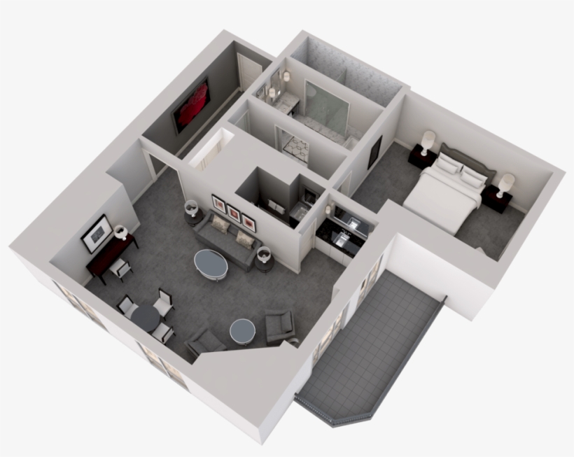 Gold Coast Corner Suite - Floor Plan, transparent png #3264346