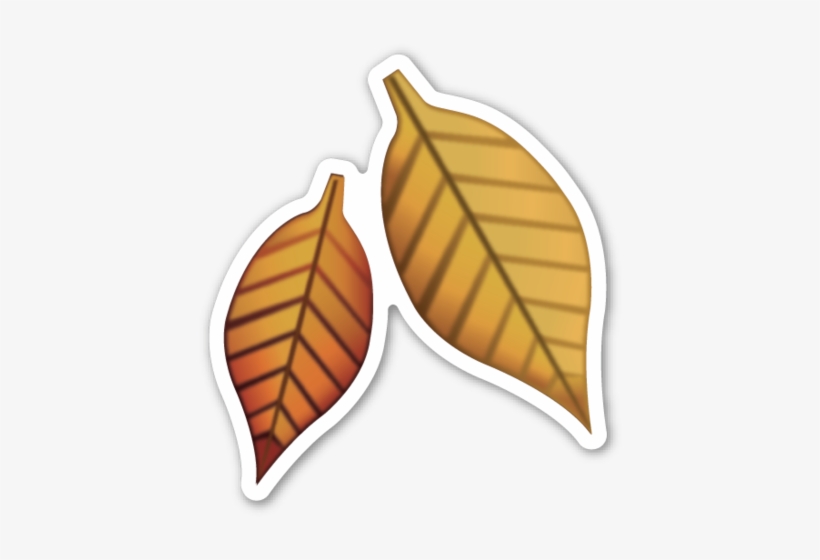 Fallen Leaf Emoji Emoticons, Emojis, Smileys, Emoji - Leaves Emoji Transparent Background, transparent png #3264970