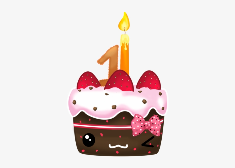 Bday By Bunnyandi On Deviantart - Kawaii Birthday Cake Png, transparent png #3267197