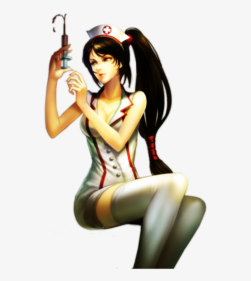 Akali Sexy Nurse Skin Png Image - Akali Lol Render, transparent png #3267266