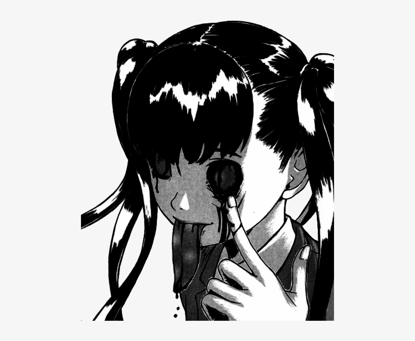 I'm The Queen - Anime Girl Black And White, transparent png #3267726