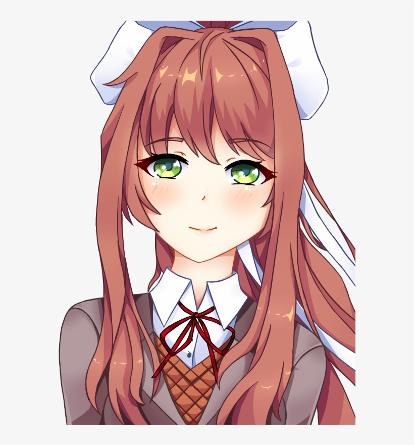 Free Monika Wig Doki Doki - Doki Doki Literature Club!, transparent png #3268350