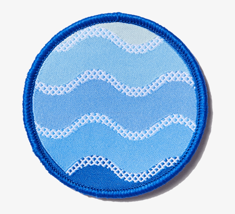 Larkshead Blue Waves Patch - Circle, transparent png #3268961