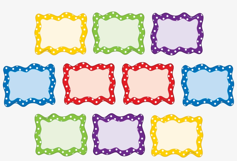 Polka Dot Label Borders, transparent png #3269094