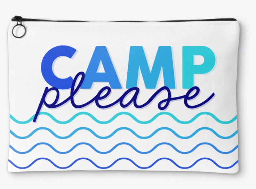 Camp Please Blue Waves Accessory Pouch - Waves Throw Pillow, transparent png #3269175