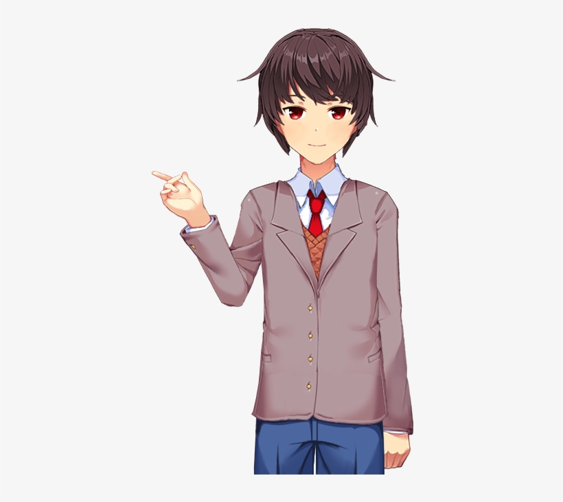 I'm Not Sure If I'm Ultimately Going To Use This One - Doki Doki Literature Club Mc, transparent png #3269964