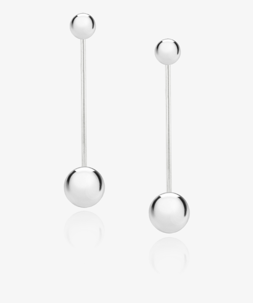 Single Metallic Ball Earrings - Earrings, transparent png #3270703