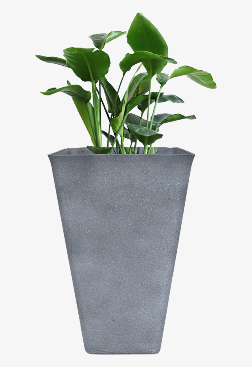 Tall Planter 26 Inch Large Rectangular Resin Clay Flower - Outdoor Planters, transparent png #3270942