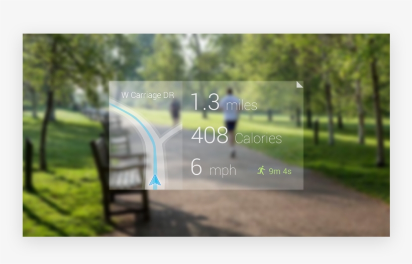 Google Glass - Running - Google Glass Interface, transparent png #3271341