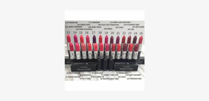 Mac Matte Lipstick Shades, transparent png #3271597
