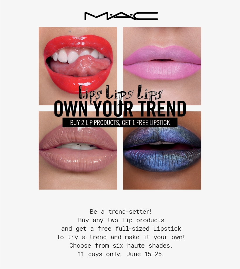 C Lips Lips Lips - Mac Cosmetics, transparent png #3272121